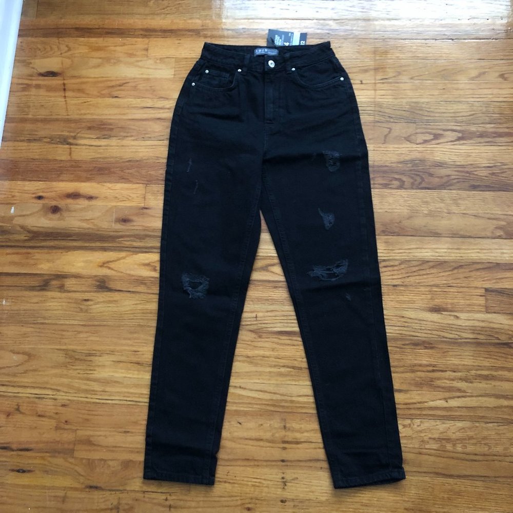 black PRIMARK vintage ripped jeans